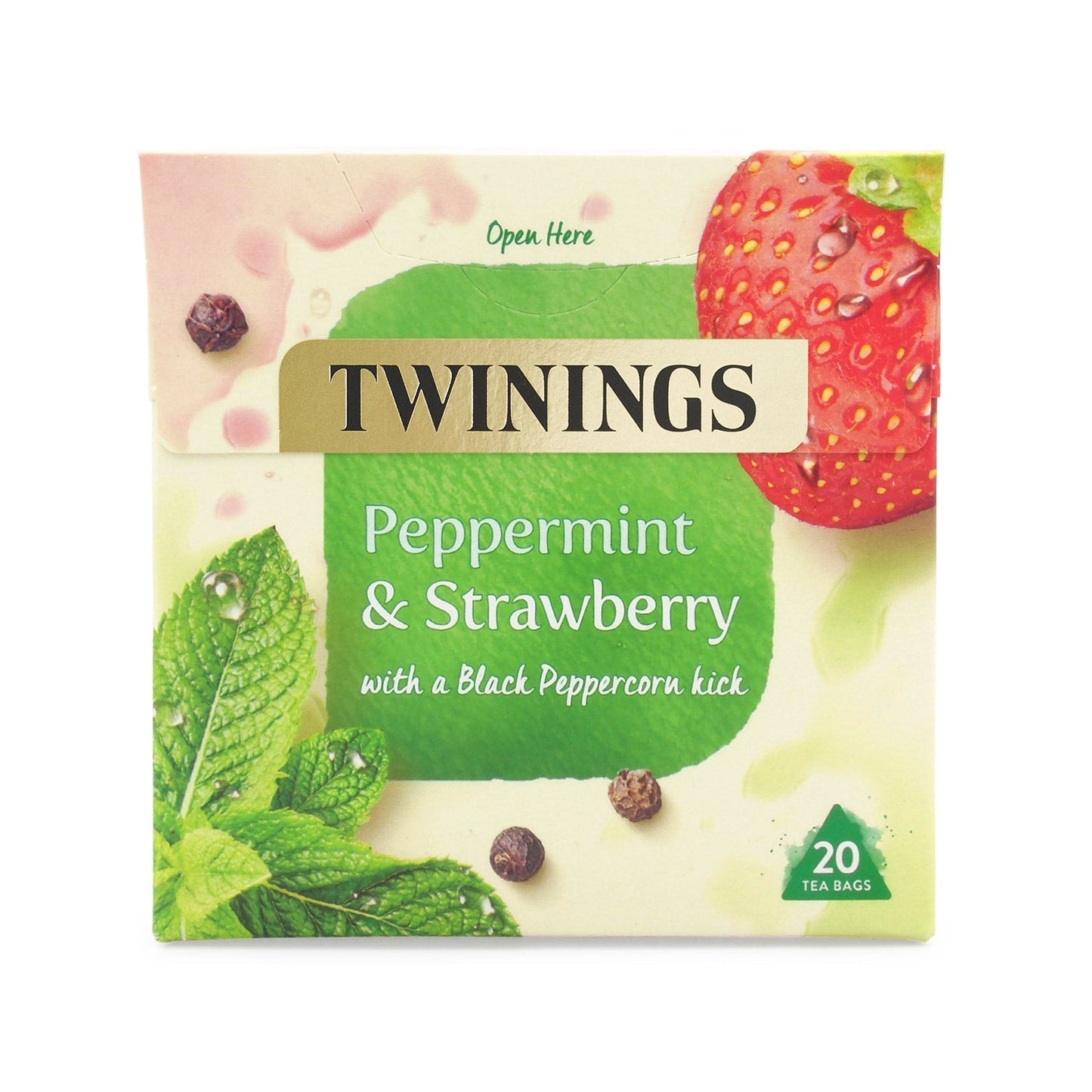Twinings Fruit & Herbal Tea Peppermint & Strawberry Tea 4 x 20 Tea Bags Caffeine Free Tea Sugar Free Tea Bags