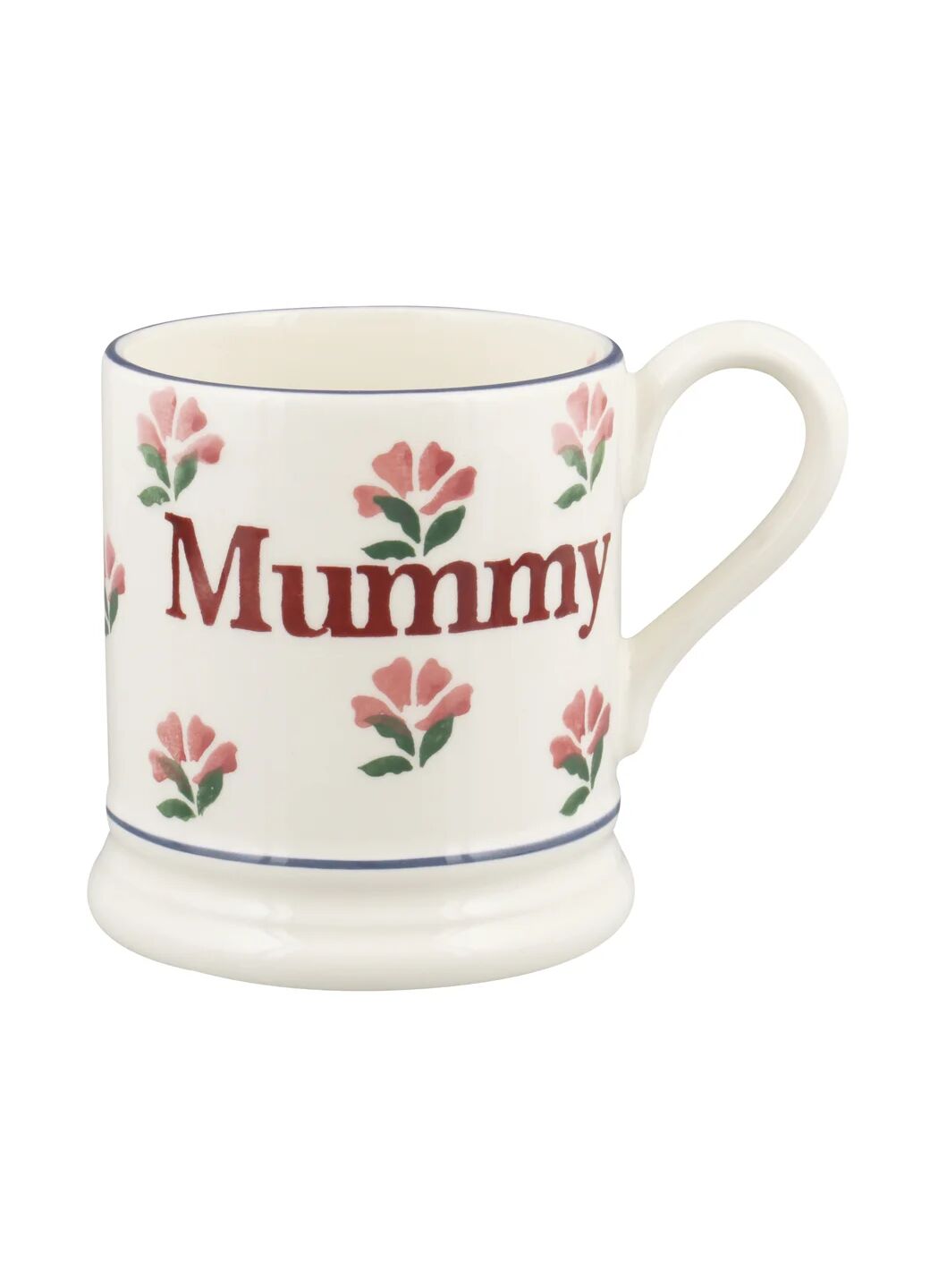Emma Bridgewater Little Rose Mummy 1/2 Pint Mug Unique Handmade & Handpainted English Earthenware Tea/Coffee Mug