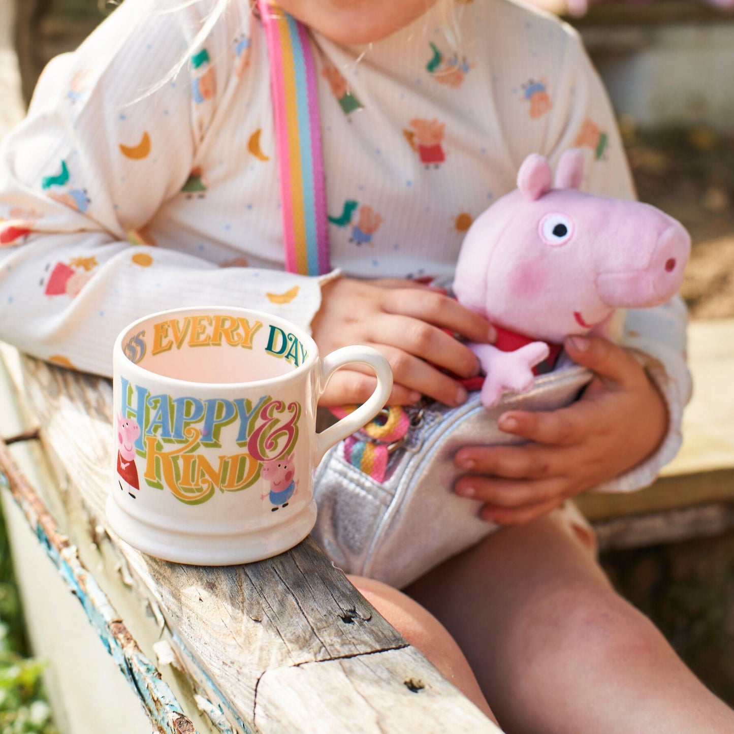 Emma Bridgewater Emma Bridgewater Peppa Pig Happy & Kind Small Mug Unique Handmade & Handpainted English Earthenware Tea/Coffee Mug
