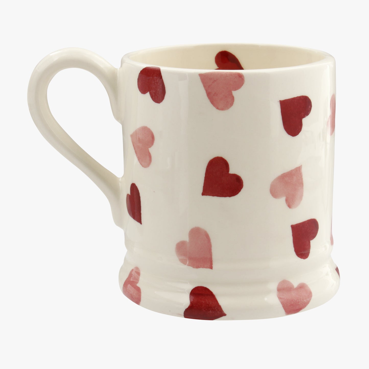 Emma Bridgewater Seconds Pink Hearts Mummy 1/2 Pint Mug Unique Handmade & Handpainted English Earthenware Tea/Coffee Mug