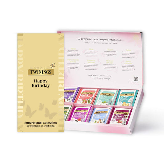 Twinings Happy Birthday Superblends Collection Gift Box 40 Envelopes