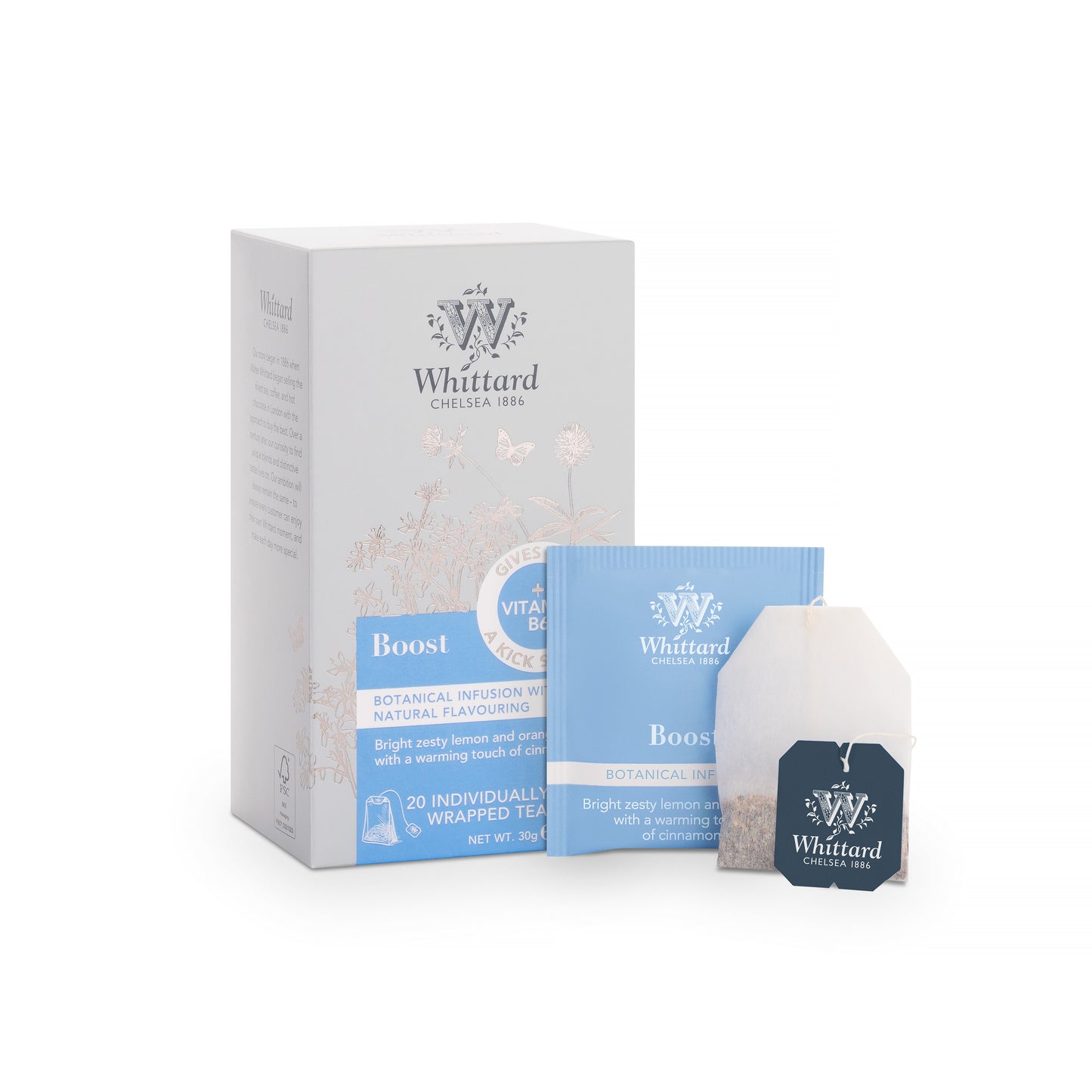 Whittard Boost Botanical Wellness Infusion 20 Individually Wrapped Teabags