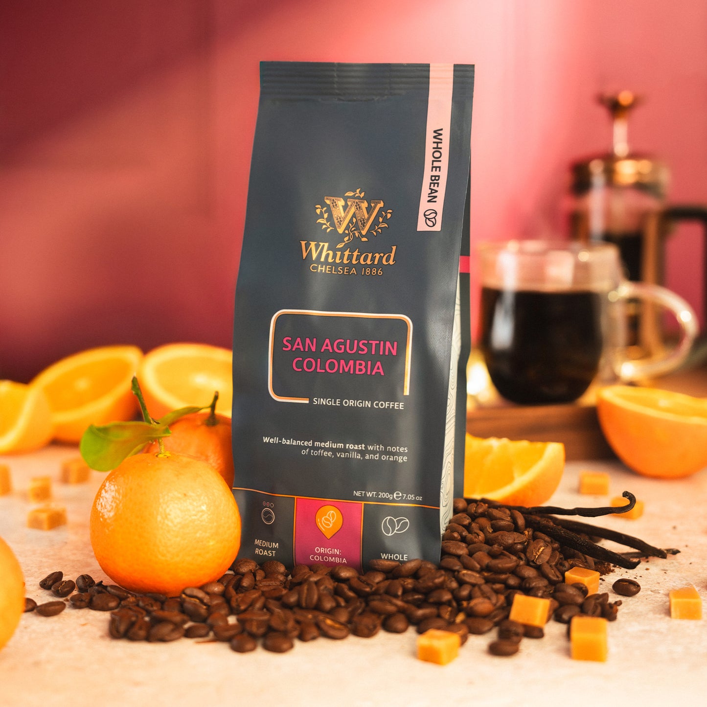 Whittard San Agustin Colombia Coffee Beans Valve Pack