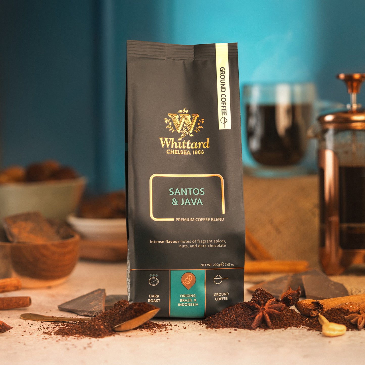 Whittard Santos and Java Ground Coffee Valve Pack
