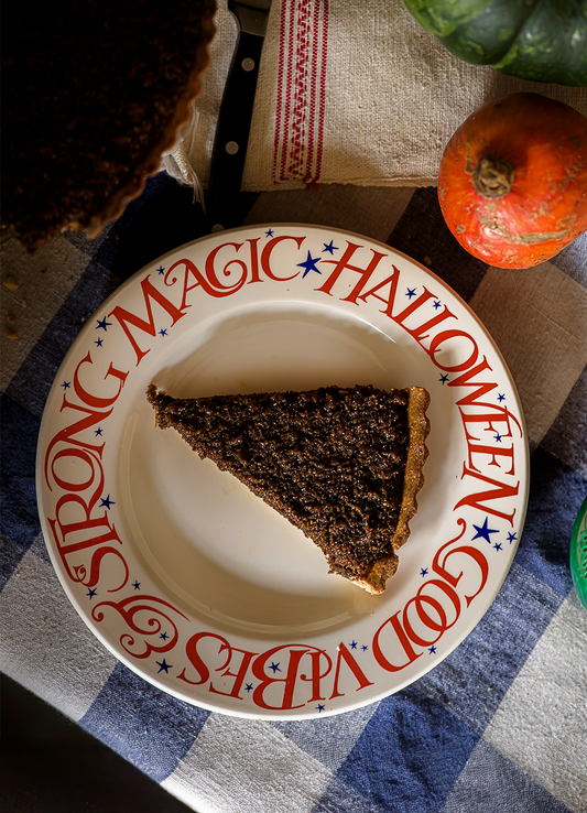 Emma Bridgewater Halloween is a time to bring good vibes & strong magic to your family and your home. After all, witchy neednt mean wicked you can be a good witch rooted in compassion and positive intentions, such as by giving this Halloween Toast Medium Dinner Plate