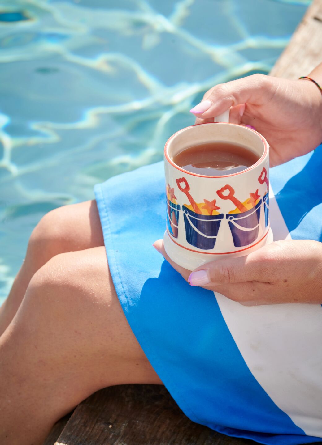 Bucket & Spade 1/2 Pint Mug Unique Handmade & Handpainted English Earthenware Tea/Coffee Mug Emma Bridgewater