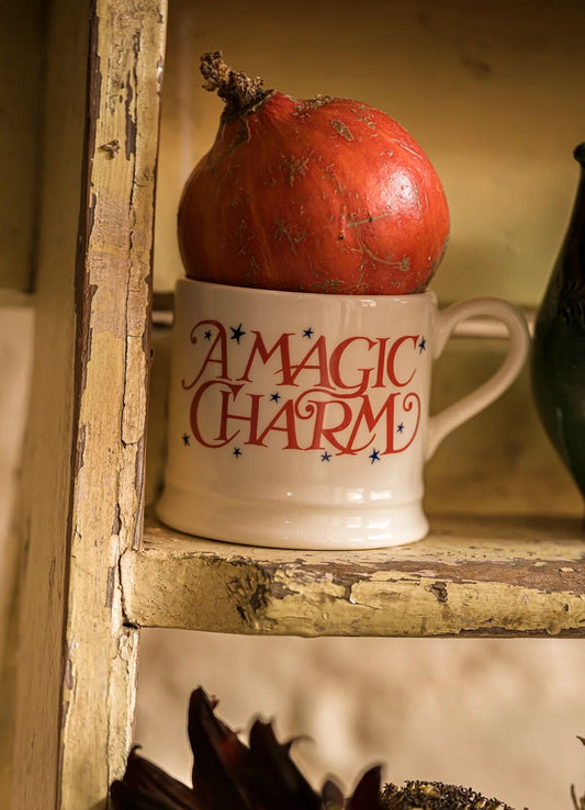 Emma Bridgewater Put those wands, spell books and eyes of toads away. All thats needed to bring you good fortune is a Halloween Toast Magic Charm Small Mug.