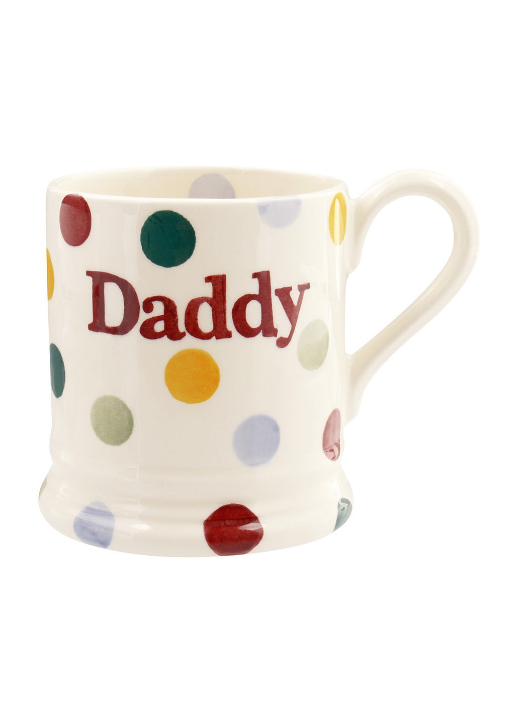 Emma Bridgewater Polka Dot 'Daddy' 1/2 Pint Mug Unique Handmade & Handpainted English Earthenware Tea/Coffee Mug