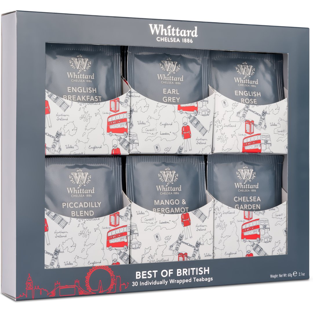 Best of British Gift Set There’s plenty to discover, from century-old recipes like our classic, malty English Breakfast to newer inventions such as our fruity, floral Piccadilly Blend. Enjoy the trip down memory lane… • Teas featured: English Breakfast, Earl Grey, Piccadilly Blend, English Rose,