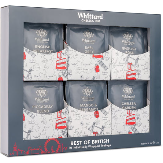 Best of British Gift Set There’s plenty to discover, from century-old recipes like our classic, malty English Breakfast to newer inventions such as our fruity, floral Piccadilly Blend. Enjoy the trip down memory lane… • Teas featured: English Breakfast, Earl Grey, Piccadilly Blend, English Rose,