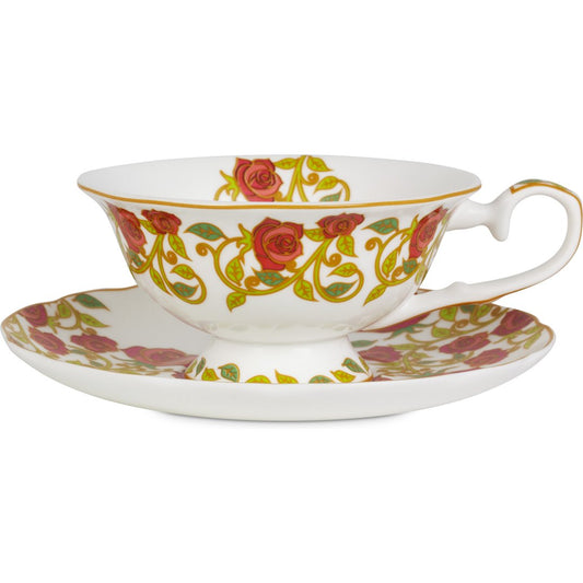 English Rose Tea Cup and Saucer We’ve brought quite the teacup collection to our beautiful Tea Discoveries range with dainty fine bone china cups and saucers to complement the delightful Tea Discoveries blends. Inspired by vintage patterns with a nod to afternoon tea’s celebrated heritage, this is a pairing to be treasured. • Includes: Cup and saucer in box • Capacity: 100ml • Ideal for using with