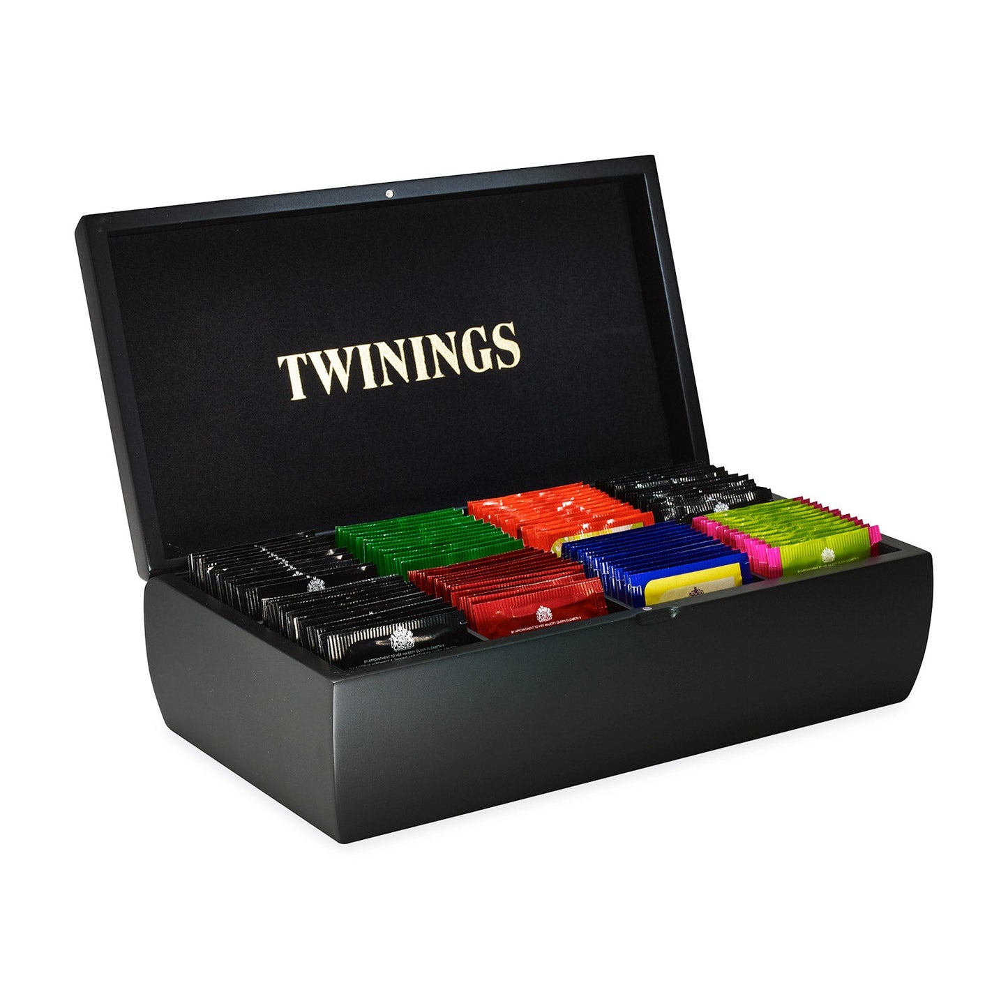 Twinings Black Wooden Tea Box Twinings Tea Filled Box 8 Compartments Twinings Tea Gift Box Holds Up To 96 Tea Bags