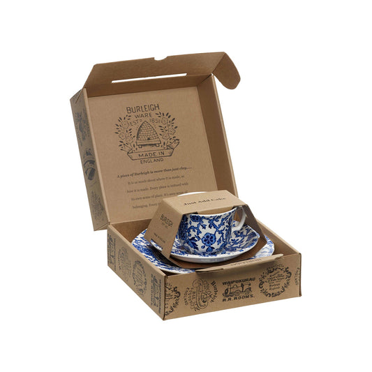 Burleigh Arden Teacup 3 Piece Gift Set Perfect for Afternoon Tea Blue Teaware Tea Lover Gift