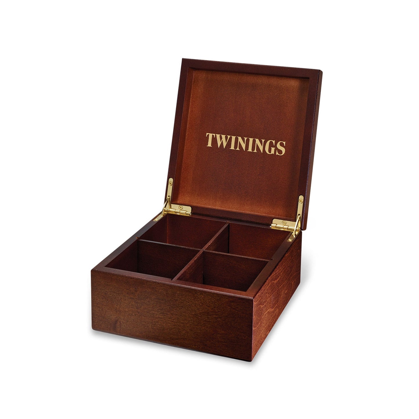 Twinings Deluxe Wooden Tea Box Empty Tea Box 4 Compartments Twinings Tea Gift Box Holds Up To 48 Tea Bags