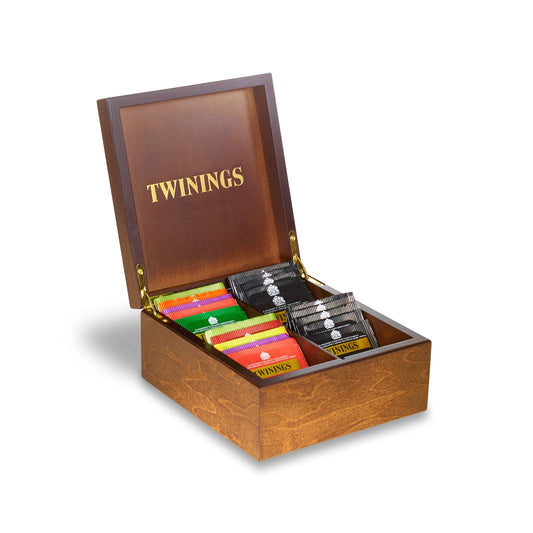 Twinings Deluxe Wooden Tea Box Twinings Tea Filled Dark Wood Box 4 Compartments Twinings Tea Gift Box Holds Up To 48 Tea Bags