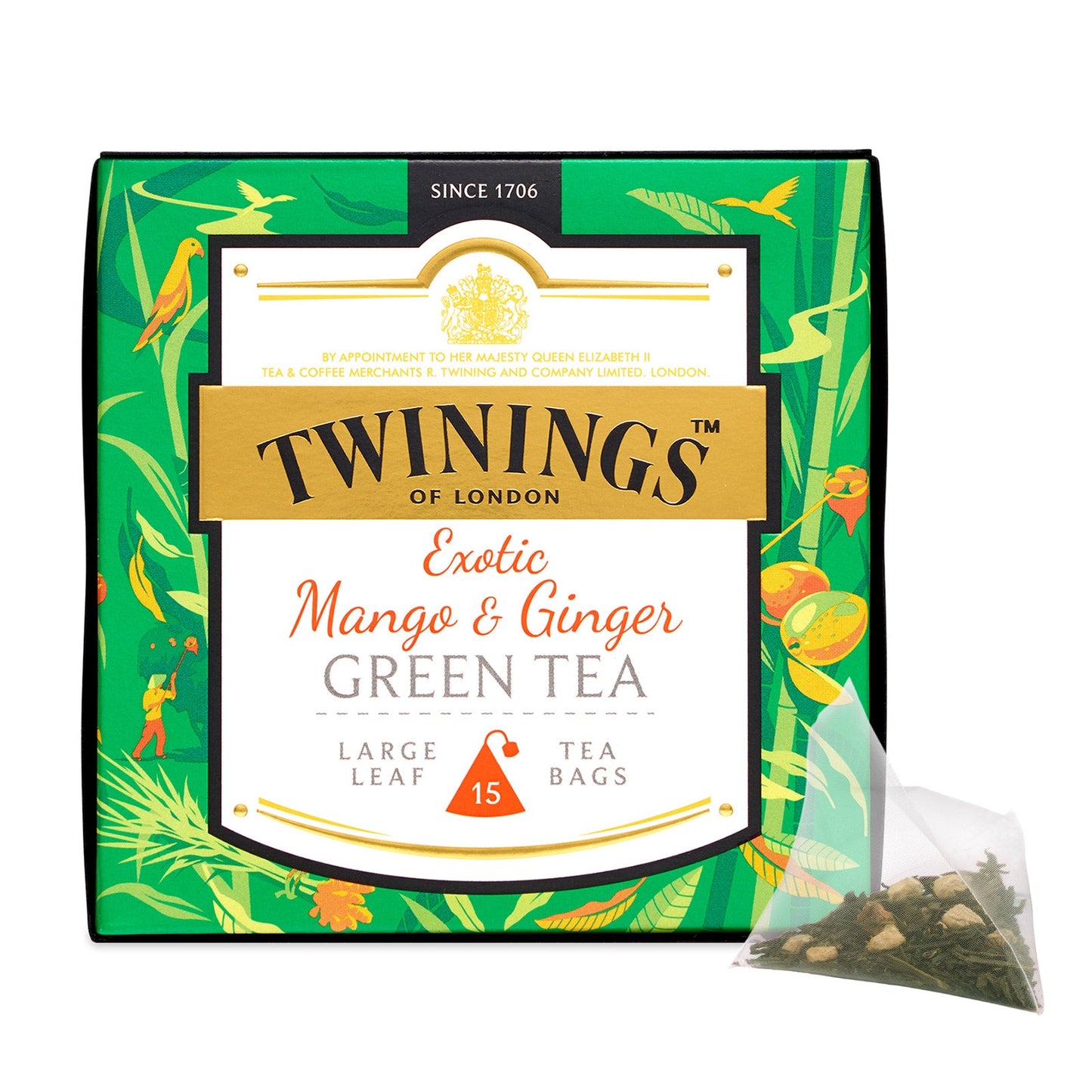 Twinings Discovery Mango & Ginger Green Tea 15 Pyramid Bags