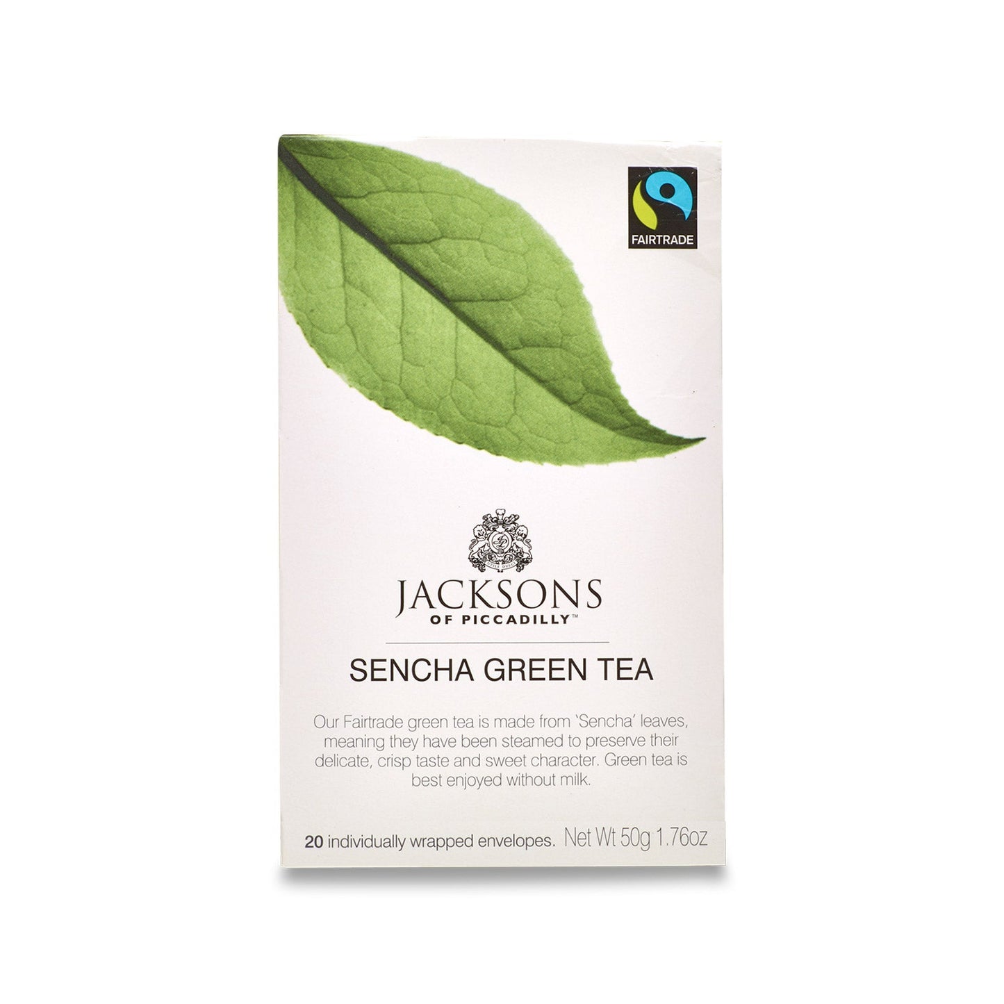 Jacksons of Piccadilly Green Tea Sencha Green Tea 20 Tea Bags All Natural Flavours Sugar Free Tea