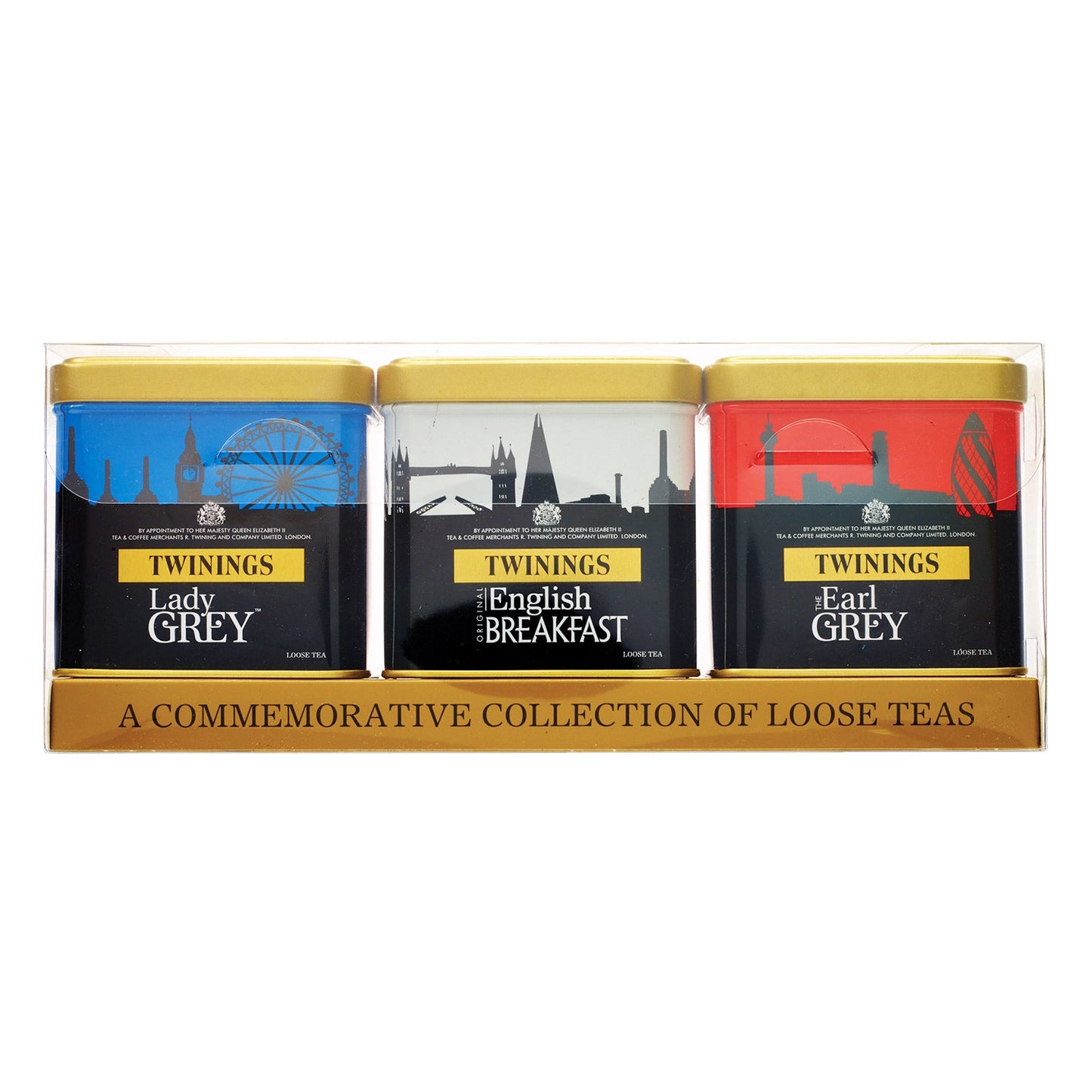 Twinings London Skyline Collection with Caddies Black Tea Tea Caddie 3 x 100g Loose Tea Includes 3 Types of Tea Celebrating London and British