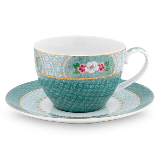 Pip Studio Blushing Birds Cup & Saucer Blue