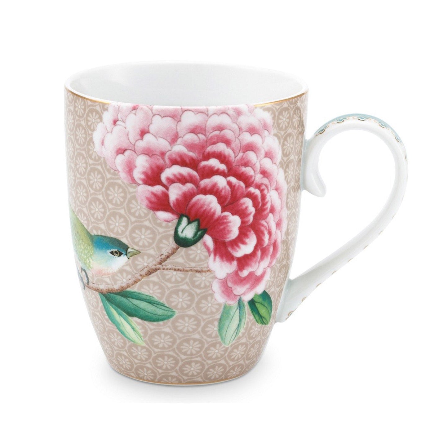 Pip Studio Blushing Birds Large Mug Khaki