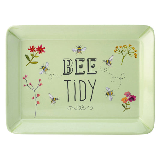 The English Tableware Company Bee Happy Scatter Tray Green Teaware Tea Lover Gift