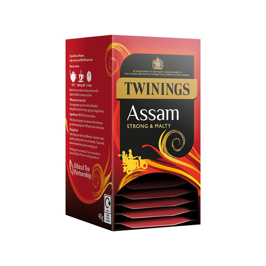 Twinings Assam Tea 20 Tea Bags All Natural Ingredients Strong Assam Black Tea Indian Tea Blend