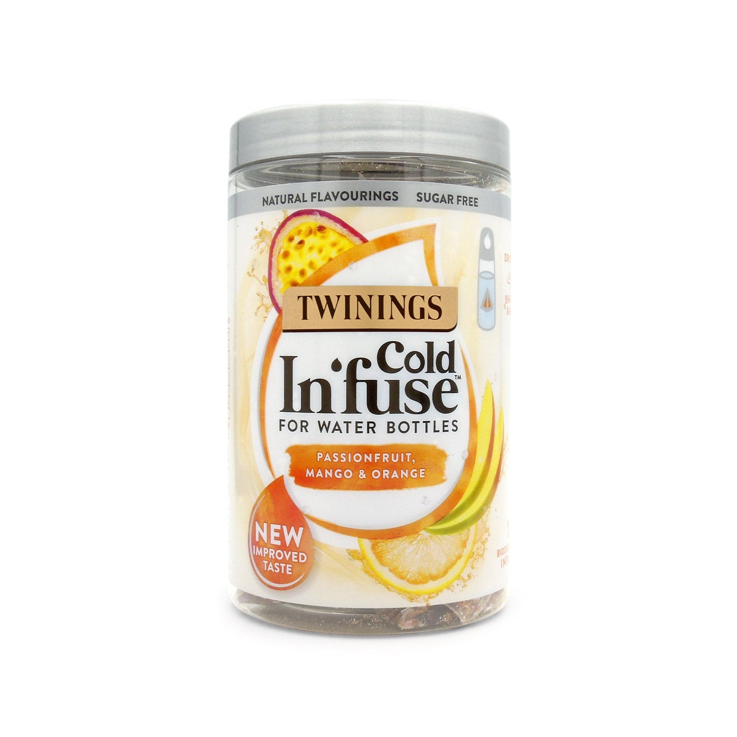 Twinings Cold Infuse Passionfruit, Mango & Orange 12 Infusers Cold Water Infused Tea Bags Cold Brew Tea Infusers For Water Bottles