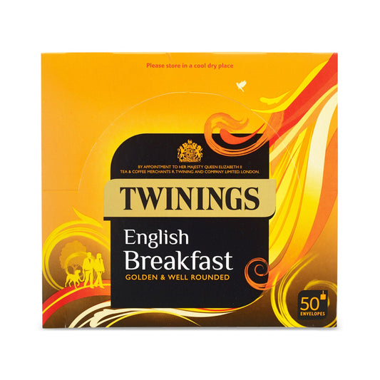 Twinings English Breakfast Tea 50 Tea Bags All Natural Ingredients Well Rounded English Breakfast Black Tea Biodegradable Tea Bag