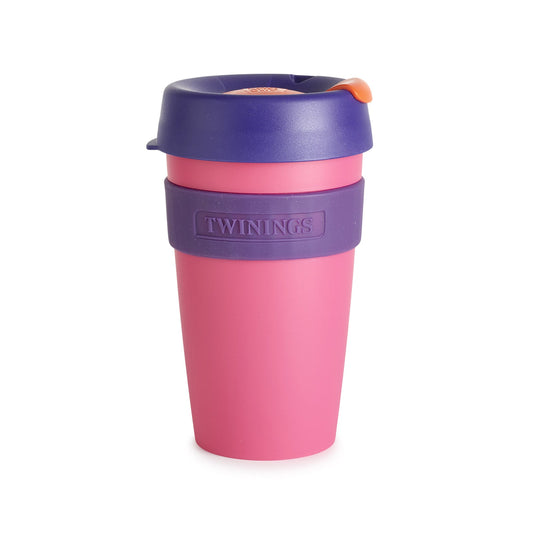 Twinings Solid KeepCup Travel Tea Mug Pink, Purple & Orange Teaware Tea Lover Gift