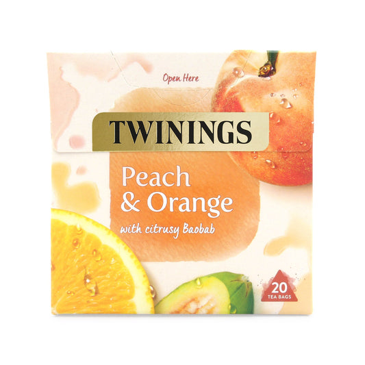 Twinings Fruit & Herbal Tea Peach & Orange Tea 4 x 20 Tea Bags Caffeine Free Tea Sugar Free Tea Bags