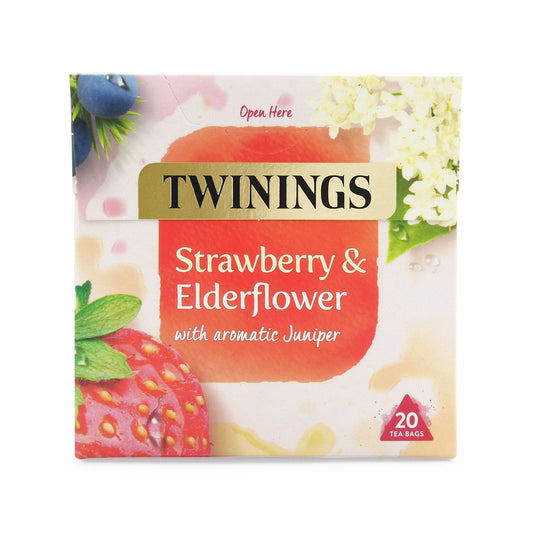 Twinings Fruit & Herbal Tea Strawberry & Elderflower Tea 20 Teabags Caffeine Free Tea Sugar Free Tea Bags