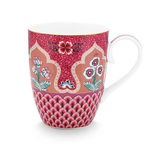 Pip Studio Flower Festival Scallop Deco Mug Pink