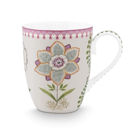 Pip Studio Lily & Lotus Tiles Mug Off White