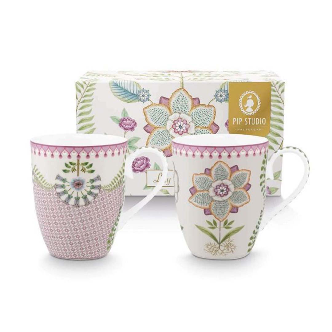 Pip Studio Lily & Lotus Set of 2 Mugs Lilac