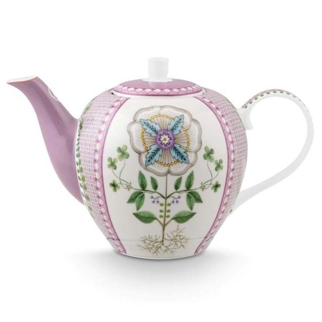 Pip Studio Lily & Lotus Tiles 1.6L Teapot Lilac