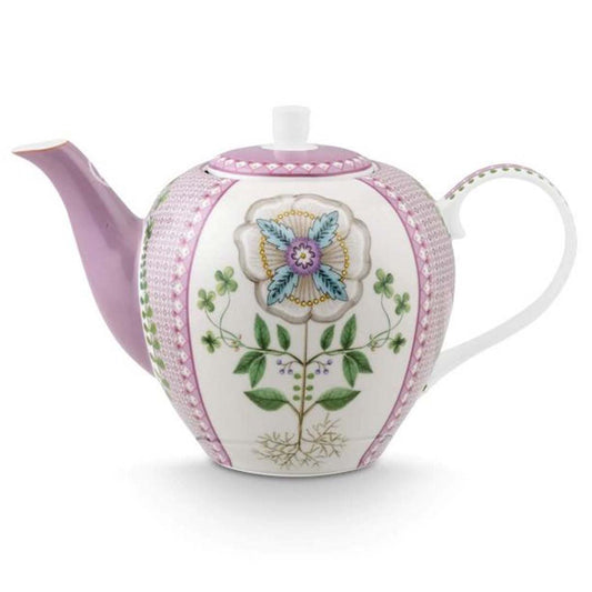 Pip Studio Lily & Lotus Tiles 1.6L Teapot Lilac