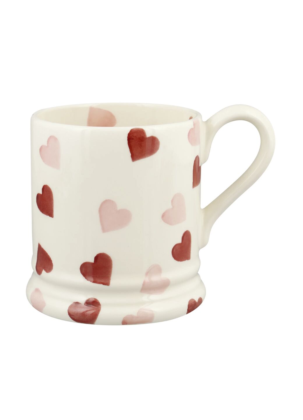 Emma Bridgewater Pink Hearts 1/2 Pint Mug Unique Handmade & Handpainted English Earthenware Tea/Coffee Mug