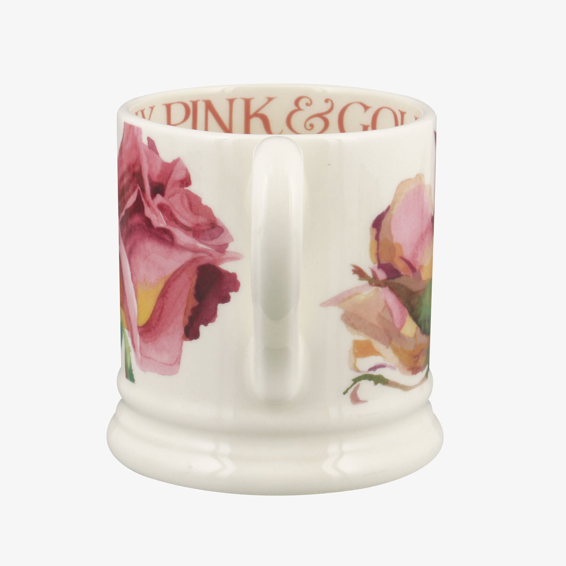 Emma Bridgewater Seconds Peachy Pink 1/2 Pint Mug Unique Handmade & Handpainted English Earthenware Tea/Coffee Mug