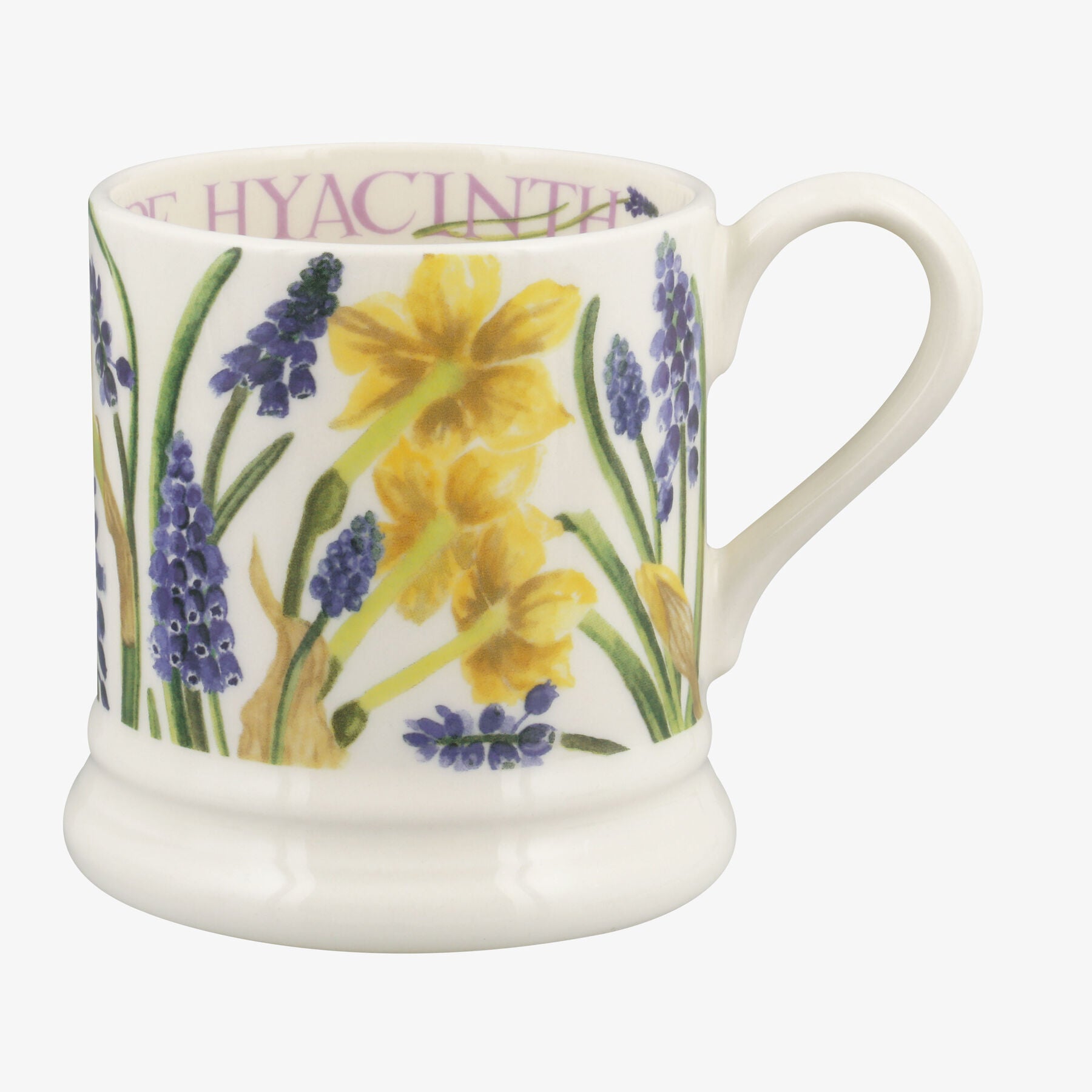 Emma Bridgewater Seconds Tete A Tete & Grape Hyacinth 1/2 Pint Mug Unique Handmade & Handpainted English Earthenware Tea/Coffee Mug