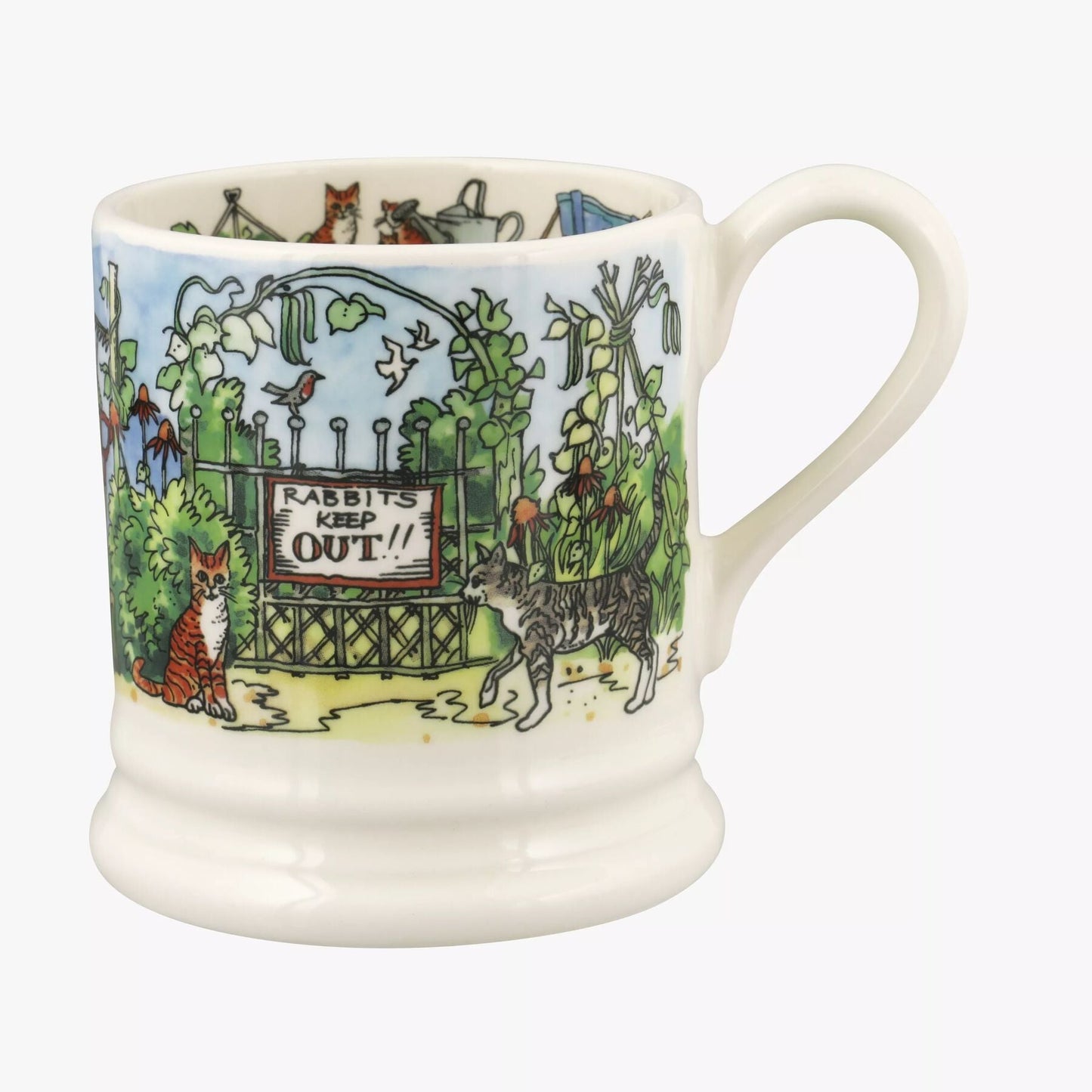 Emma Bridgewater Emma Bridgewater Seconds In The Garden 1/2 Pint Mug Unique Handmade & Handpainted English Earthenware Tea/Coffee Mug