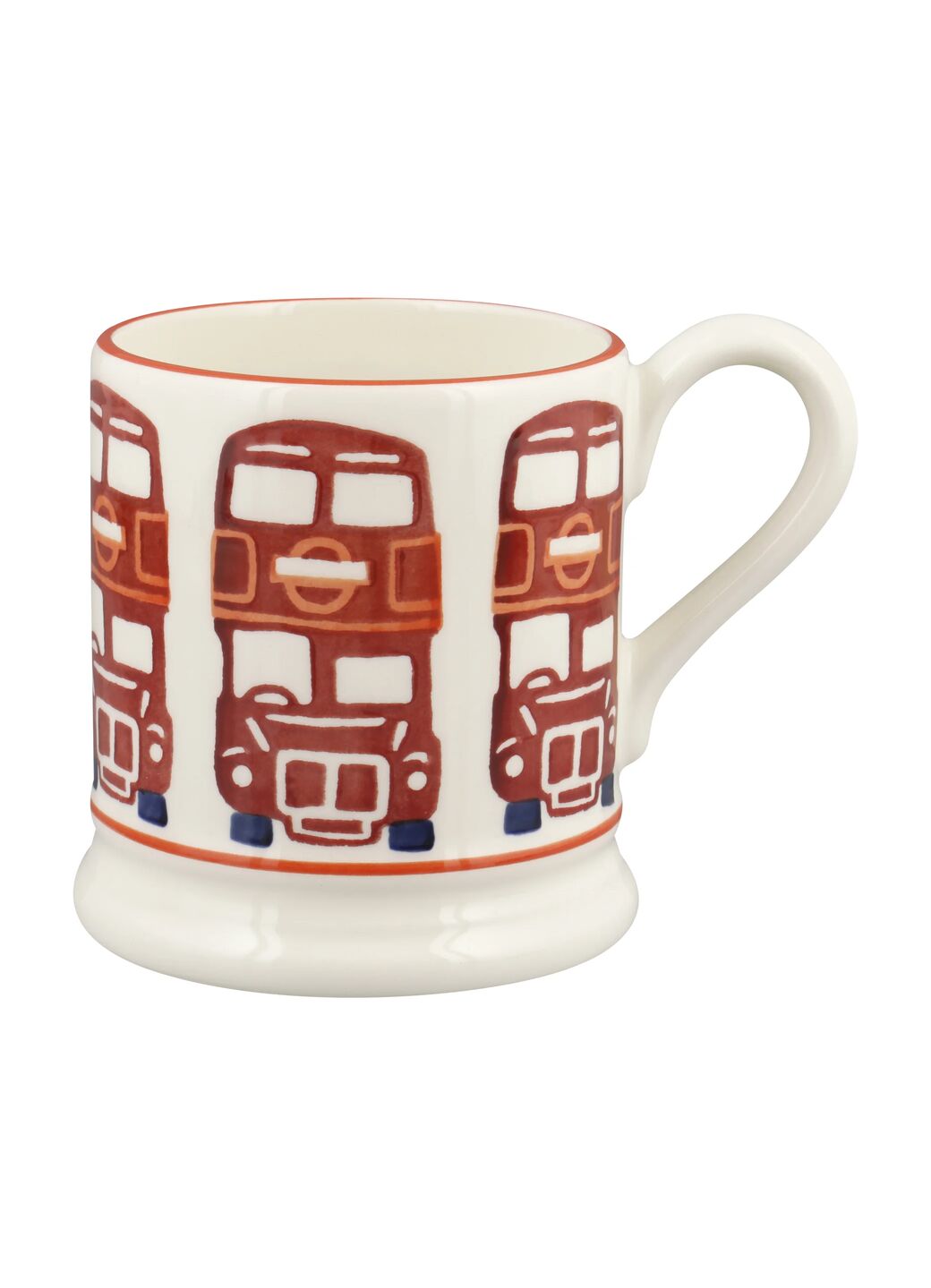 Seconds London Bus 1/2 Pint Mug Unique Handmade & Handpainted English Earthenware Tea/Coffee Mug Emma Bridgewater