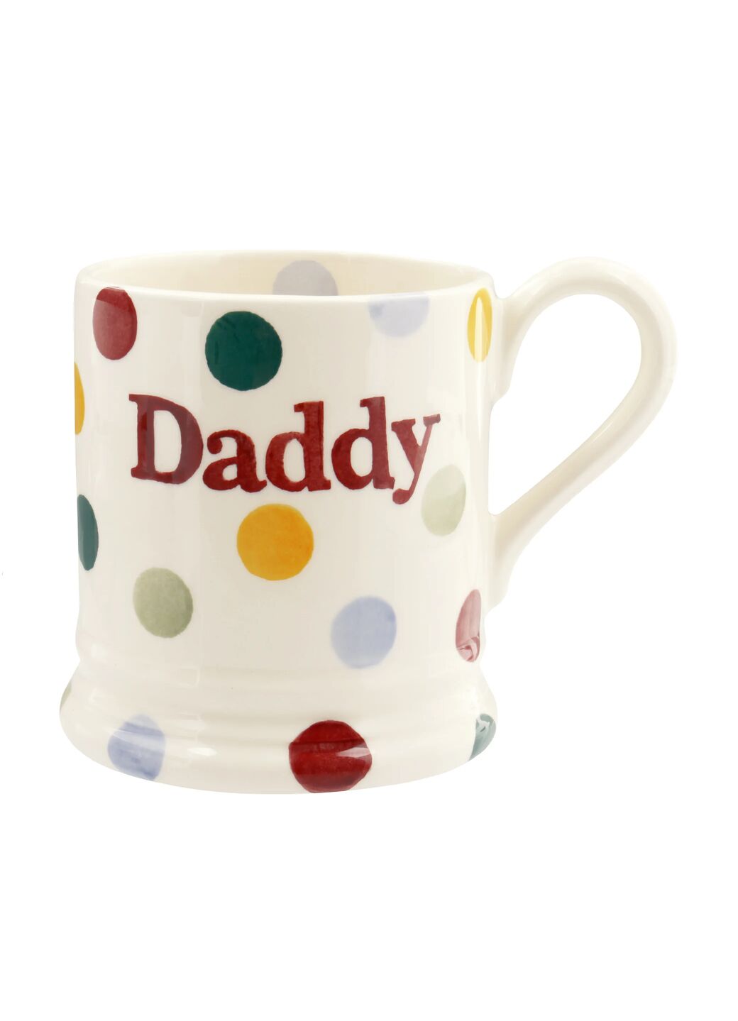 Polka Dot Daddy 1/2 Pint Mug Unique Handmade & Handpainted English Earthenware Tea/Coffee Mug Emma Bridgewater