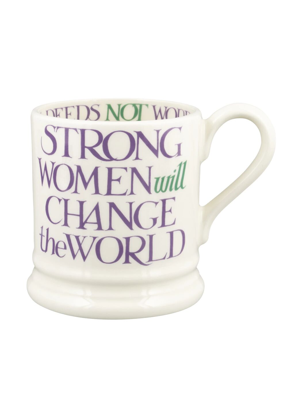 Emma Bridgewater Purple Toast Change Our World 1/2 Pint Mug Unique Handmade & Handpainted English Earthenware Tea/Coffee Mug