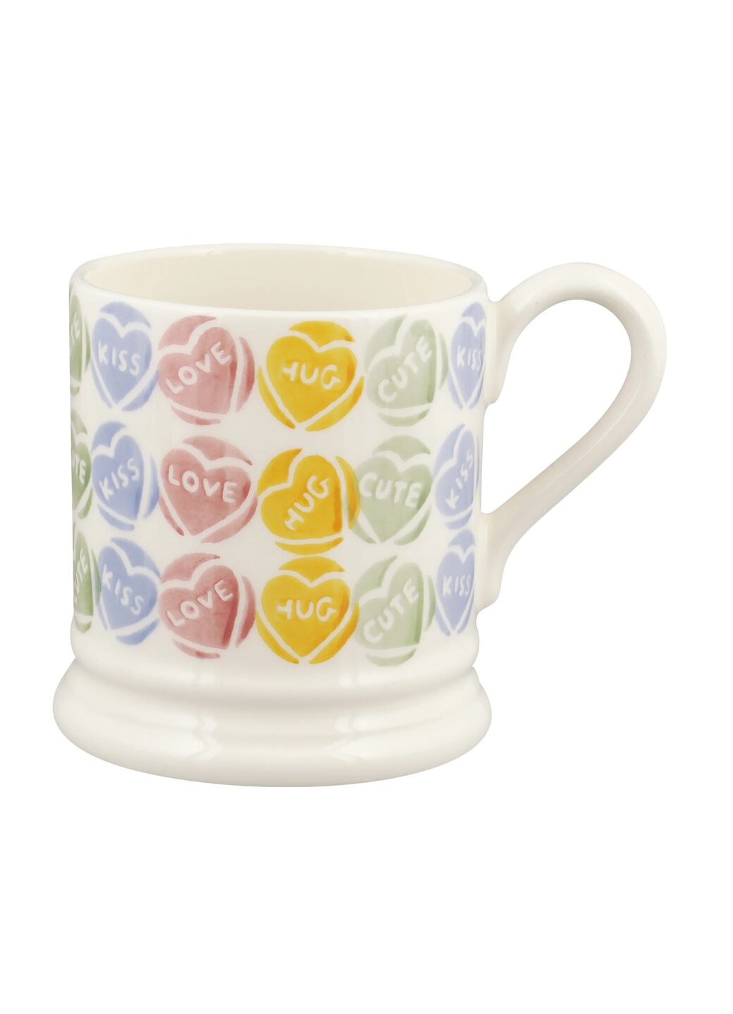 Emma Bridgewater Love Hearts 1/2 Pint Mug Unique Handmade & Handpainted English Earthenware Tea/Coffee Mug