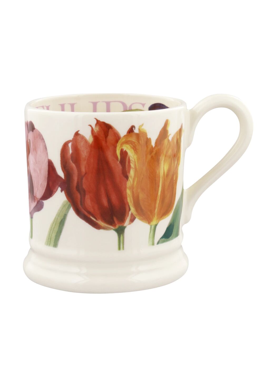 Emma Bridgewater Flowers Tulips 1/2 Pint Mug Unique Handmade & Handpainted English Earthenware Tea/Coffee Mug