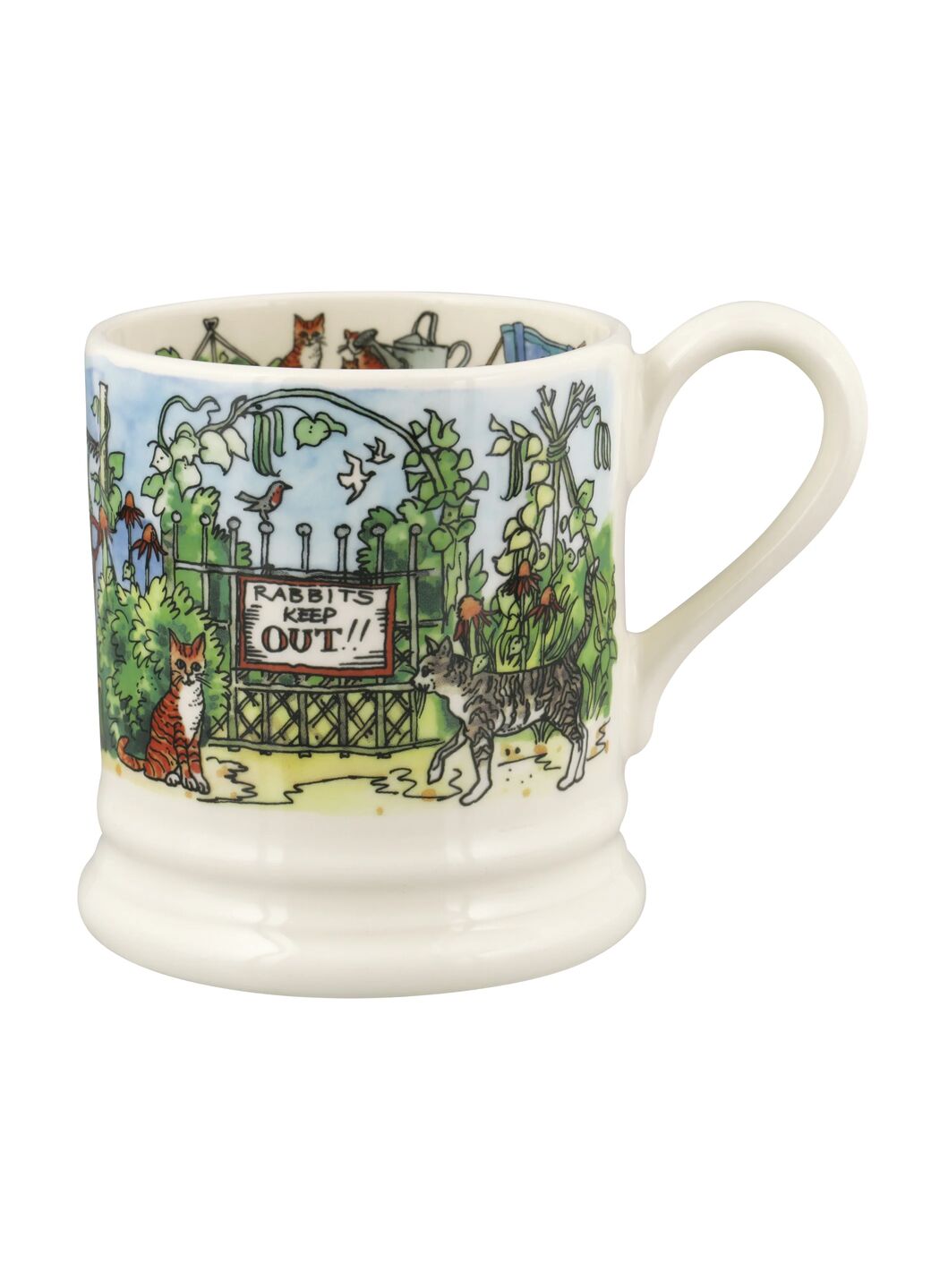 Emma Bridgewater In The Garden 1/2 Pint Mug Unique Handmade & Handpainted English Earthenware Tea/Coffee Mug