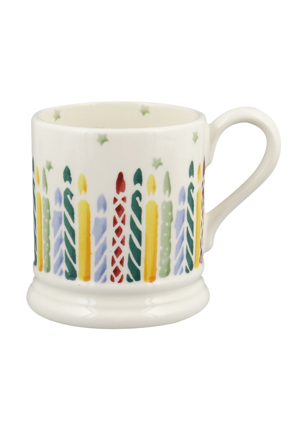 Polka Candles 1/2 Pint Mug Unique Handmade & Handpainted English Earthenware Tea/Coffee Mug Emma Bridgewater