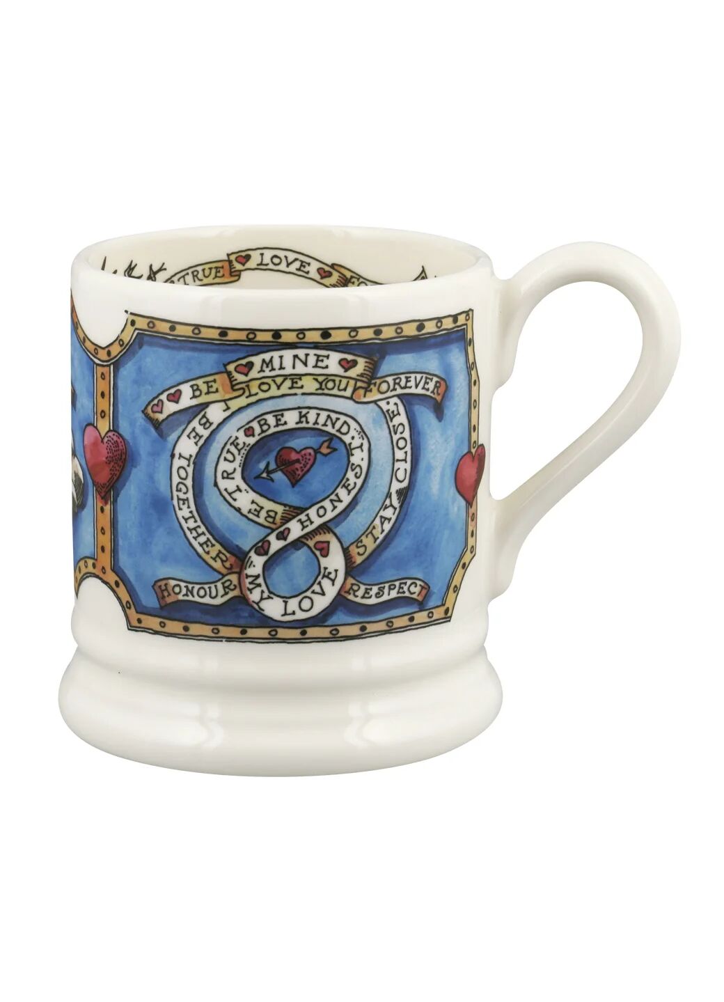 Emma Bridgewater Valentines Mine Forever 1/2 Pint Mug Unique Handmade & Handpainted English Earthenware Tea/Coffee Mug