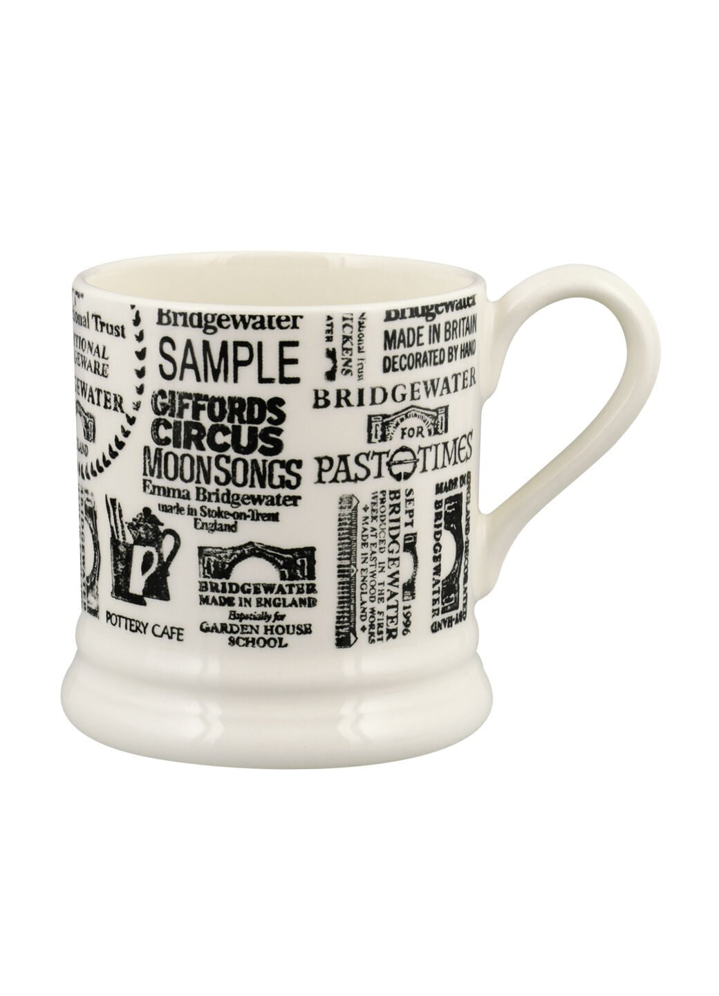 Backstamps From 40 Years 1/2 Pint Mug Unique Handmade & Handpainted English Earthenware Tea/Coffee Mug Emma Bridgewater