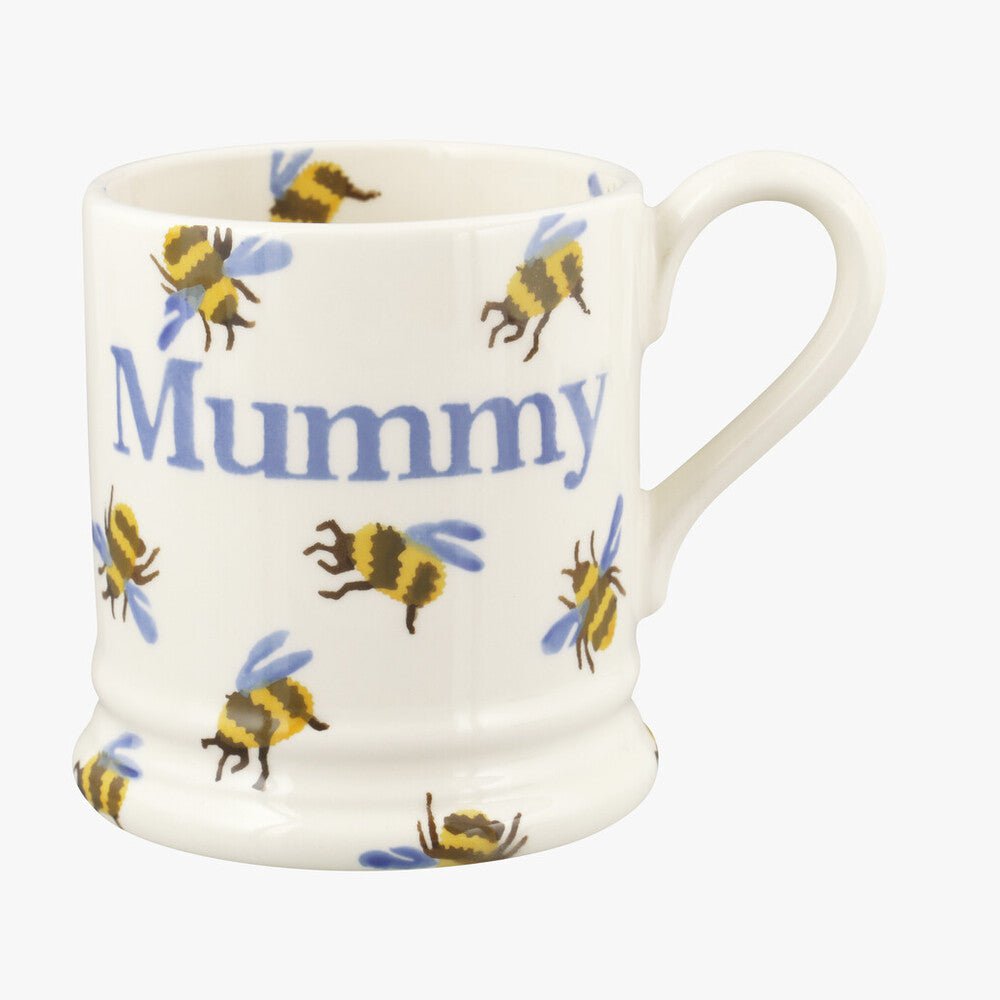 Emma Bridgewater Seconds Bumblebee Mummy 1/2 Pint Mug Unique Handmade & Handpainted English Earthenware Tea/Coffee Mug